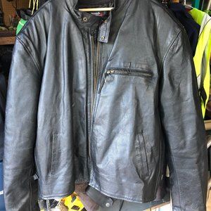 Heavy Leather Motorcycle Riding Jacket